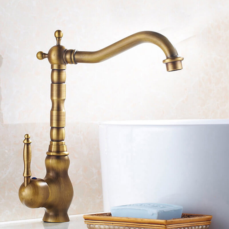 Rustic Antique Brass Faucet