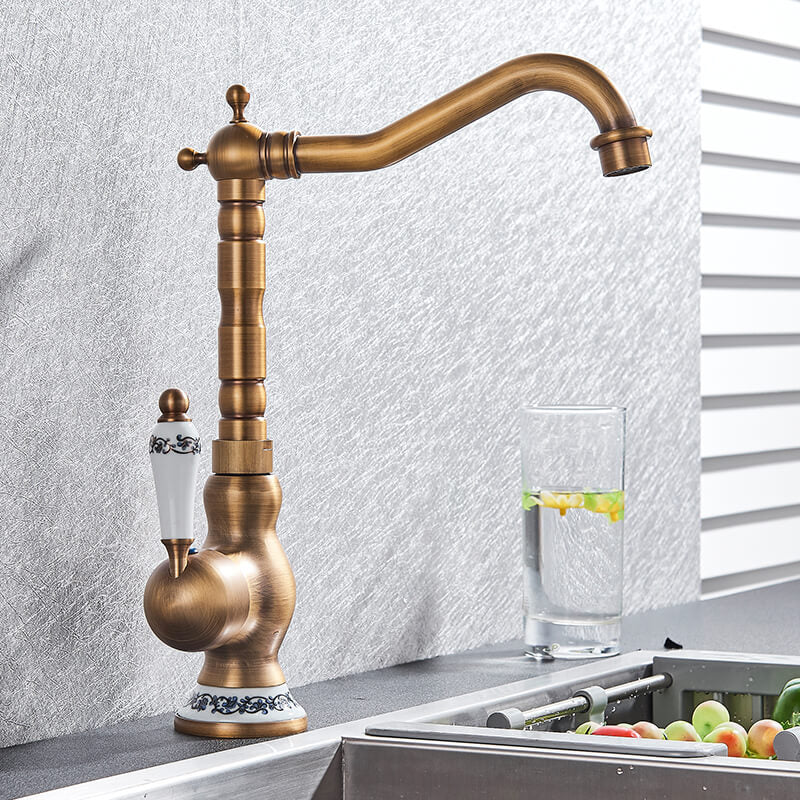 Rustic Antique Brass Faucet