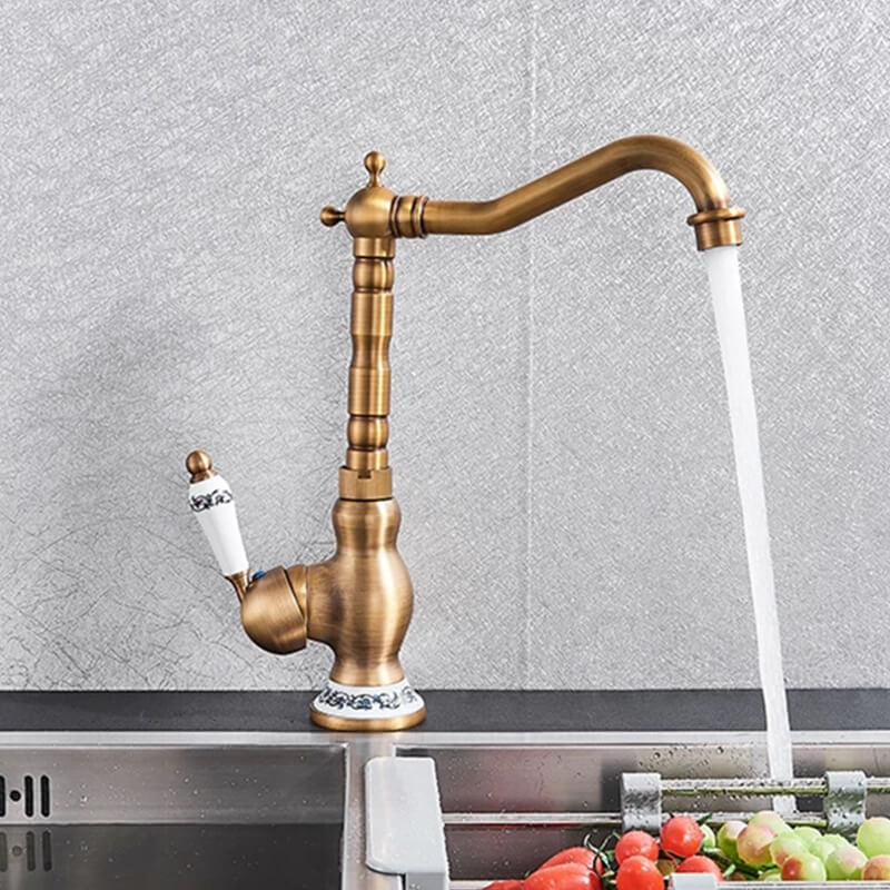 Rustic Antique Brass Faucet