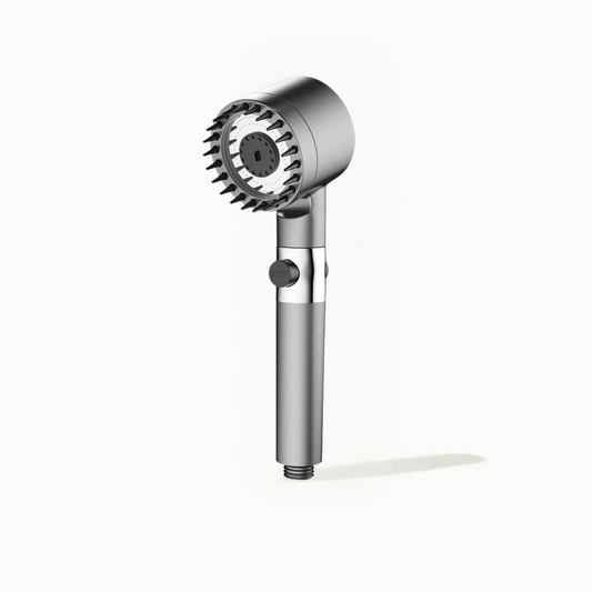 The Pureflow Filtration Showerhead - VANQUISITE Every wellness journey begins with pure water. 200% More Water Pressure. 30% Less Water Waste. Improves Hair and Skin Health. 3 Shower Modes tailored to you. Removes Rust and Mineral Deposits. Your Hair and Skin will Love You. Transform Your Skin and Hair to Radiant and Healthy in as Little as 2 Showers, right in your bathroom! shower head Showerhead + 1 filter, Showerhead + holder, Showerhead + holder + hose (150cm), 1 filter