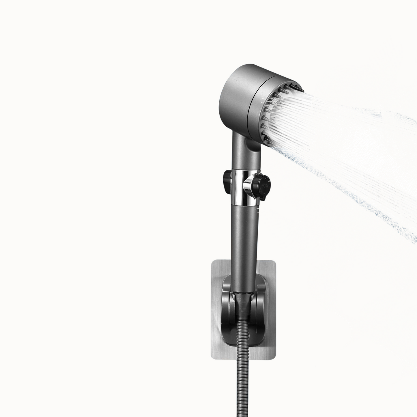 The Pureflow Filtration Showerhead - VANQUISITE Every wellness journey begins with pure water. 200% More Water Pressure. 30% Less Water Waste. Improves Hair and Skin Health. 3 Shower Modes tailored to you. Removes Rust and Mineral Deposits. Your Hair and Skin will Love You. Transform Your Skin and Hair to Radiant and Healthy in as Little as 2 Showers, right in your bathroom! shower head Showerhead + 1 filter, Showerhead + holder, Showerhead + holder + hose (150cm), 1 filter