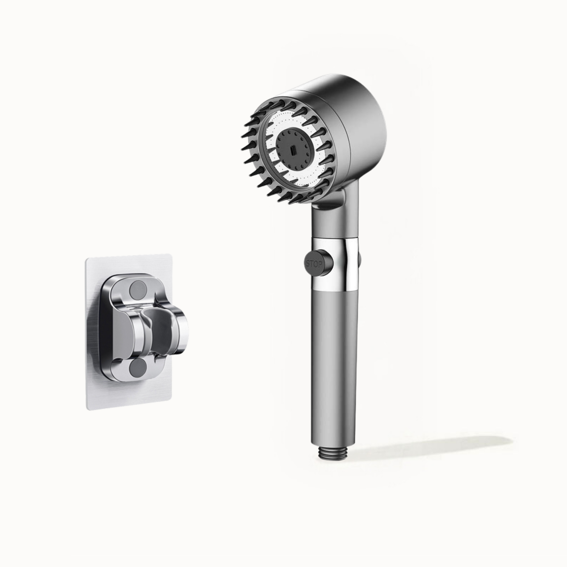 The Pureflow Filtration Showerhead - VANQUISITE Every wellness journey begins with pure water. 200% More Water Pressure. 30% Less Water Waste. Improves Hair and Skin Health. 3 Shower Modes tailored to you. Removes Rust and Mineral Deposits. Your Hair and Skin will Love You. Transform Your Skin and Hair to Radiant and Healthy in as Little as 2 Showers, right in your bathroom! shower head Showerhead + 1 filter, Showerhead + holder, Showerhead + holder + hose (150cm), 1 filter