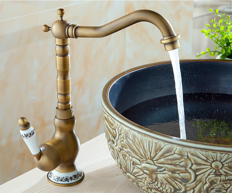 Rustic Antique Brass Faucet