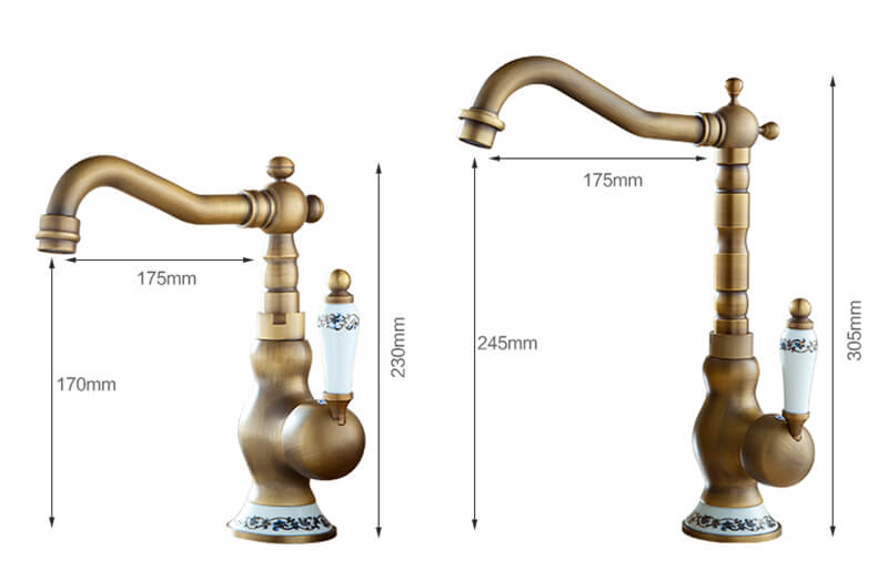 Rustic Antique Brass Faucet