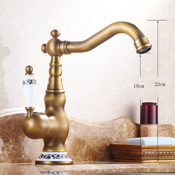 Rustic Antique Brass Faucet