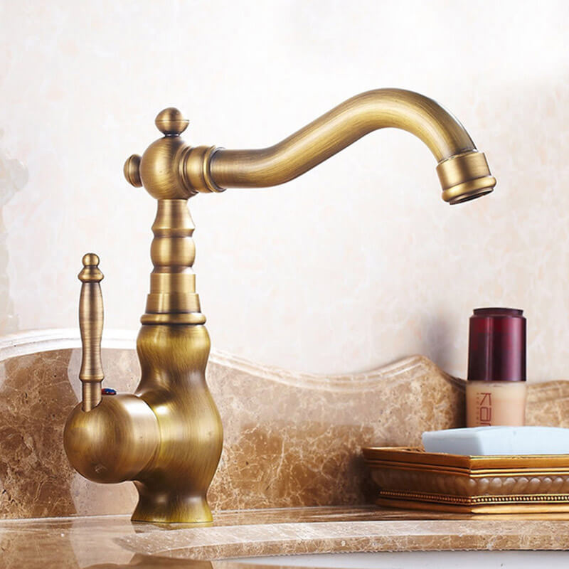 Rustic Antique Brass Faucet